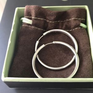 Ross Simons sterling silver hoops 1 1/2 inches